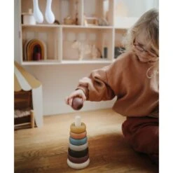 Mushie Anneaux à Empiler Rustic 10 Mushie Anneaux à Empiler Rustic -Jouet Promos Boutique anneaux a empiler rustic mushie.c4pc9s.max