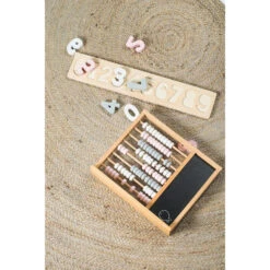 Jollein Boulier En Bois Grey / Pink -Jouet Promos Boutique boulier en bois grey pink jollein.c30qrh.max