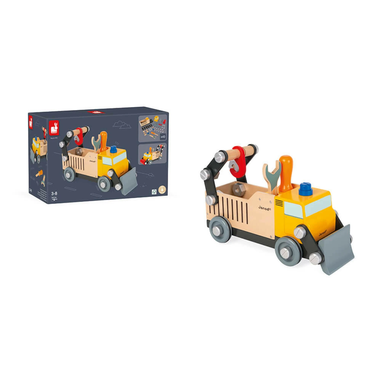 Janod Camion De Chantier Brico'Kids 4 Janod Camion De Chantier Brico'Kids – Image 4