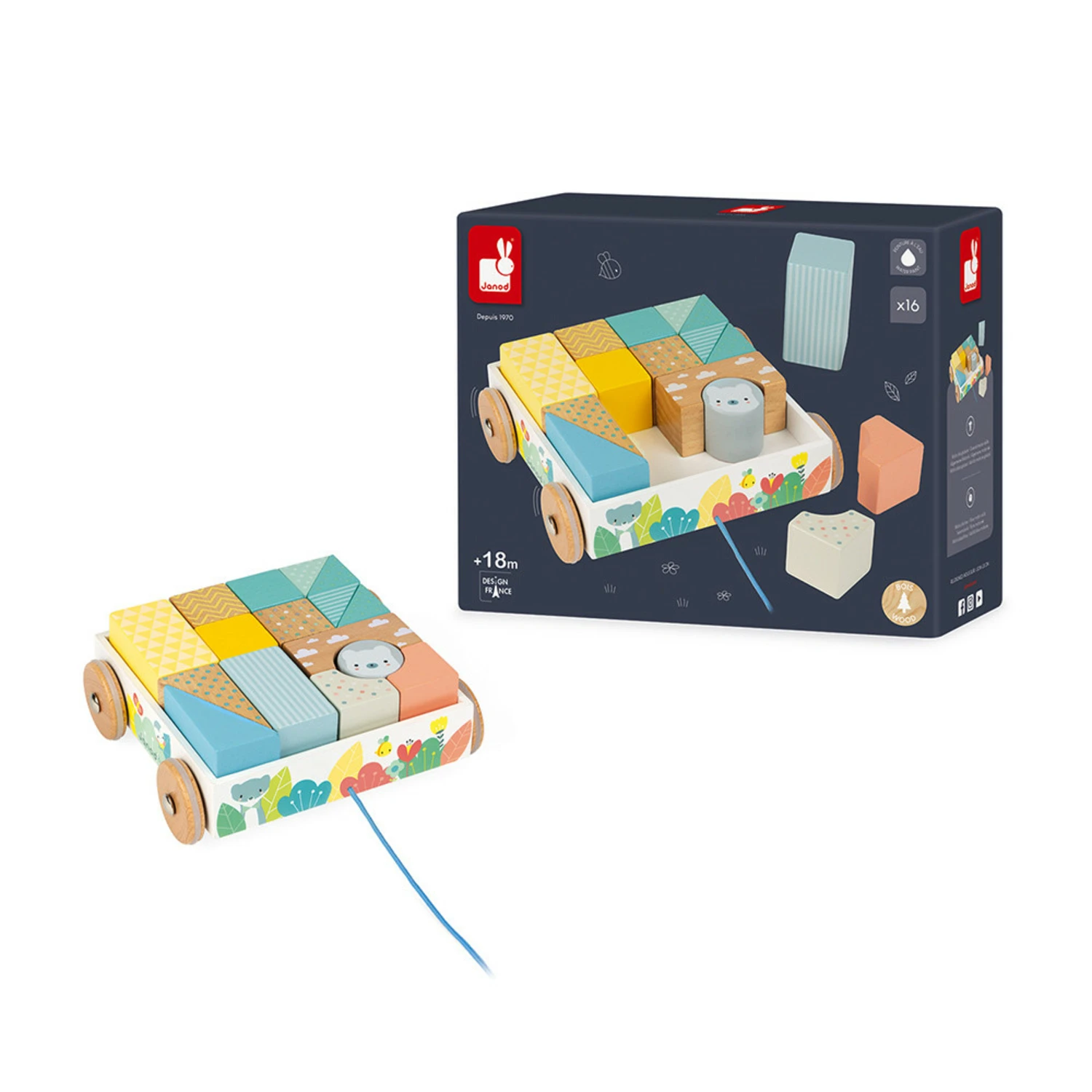 Janod Chariot De Cubes Pure 3 Janod Chariot De Cubes Pure – Image 3