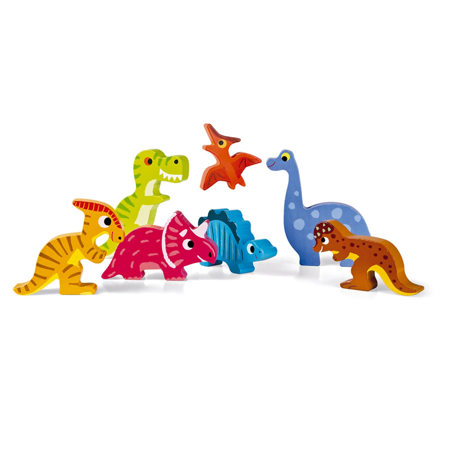 Janod Chunky Puzzle Dinosaures (7 Pièces) 2 Janod Chunky Puzzle Dinosaures (7 Pièces) – Image 2