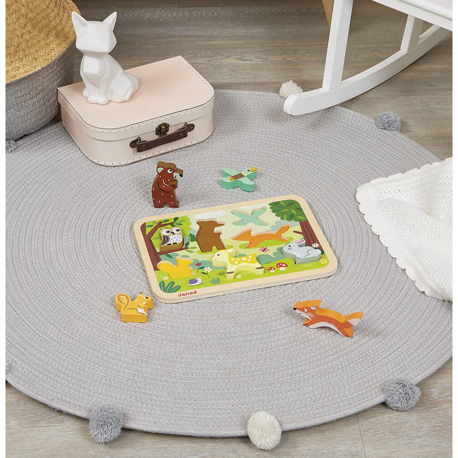 Janod Chunky Puzzle Forêt (7 Pièces) 4 Janod Chunky Puzzle Forêt (7 Pièces) – Image 4