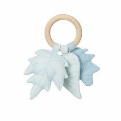 Hochet Feuilles Bleu