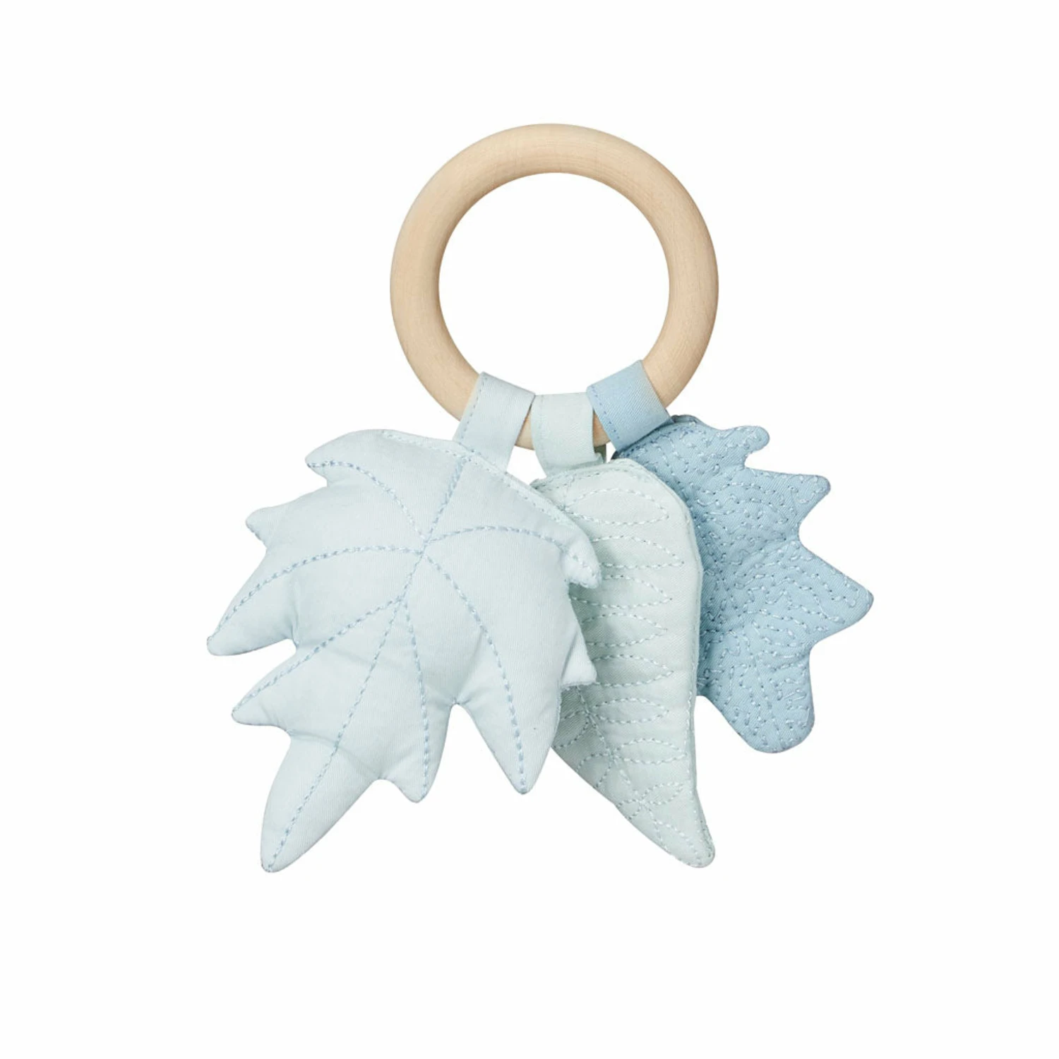 Hochet Feuilles Bleu 1 Hochet Feuilles Bleu