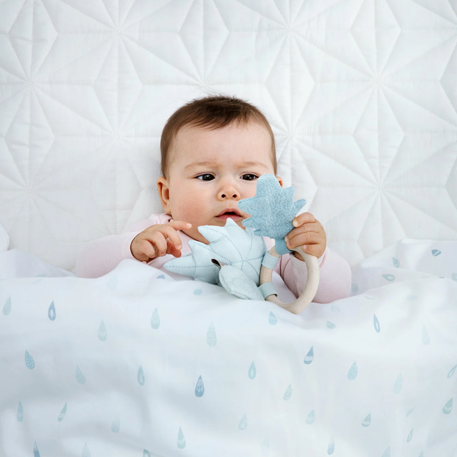 Hochet Feuilles Bleu 2 Hochet Feuilles Bleu – Image 2