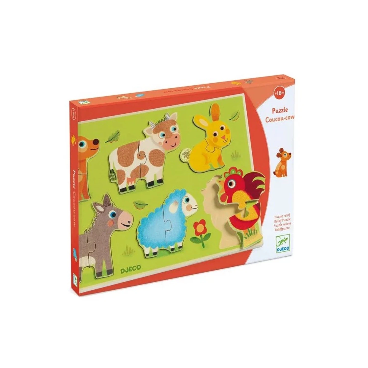 Djeco Puzzle à Encastrer - Coucou Cow 2 Djeco Puzzle à Encastrer - Coucou Cow – Image 2