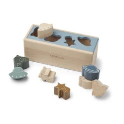 Liewood Puzzle En Bois Midas - Space Blue Fog Mix