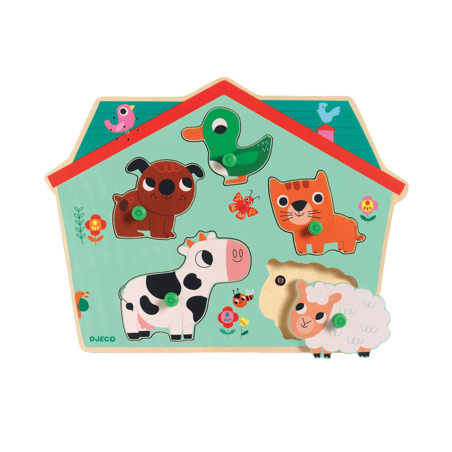 Djeco Puzzle Sonore - Ouaf Woof (5 Pièces) 3 Djeco Puzzle Sonore - Ouaf Woof (5 Pièces) – Image 3
