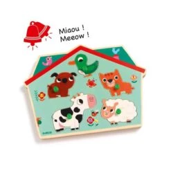 Djeco Puzzle Sonore - Ouaf Woof (5 Pièces)