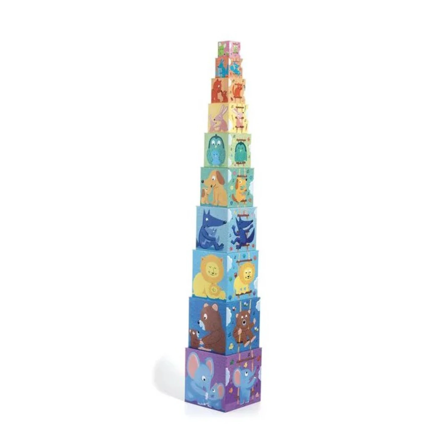 Djeco Pyramide Cubes Arc-en-ciel 2 Djeco Pyramide Cubes Arc-en-ciel – Image 2
